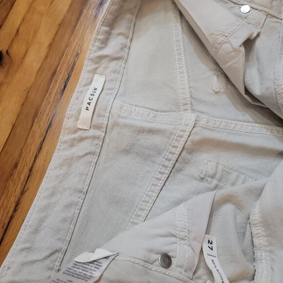 Pacsun 90's Boyfriend Jean, off white, size 27 - Picture 2 of 6